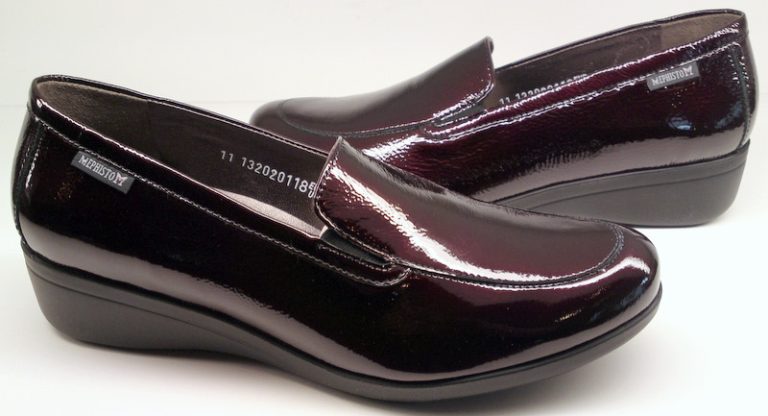 Mephisto OLIVIA dames instapper wijn rood lak leer